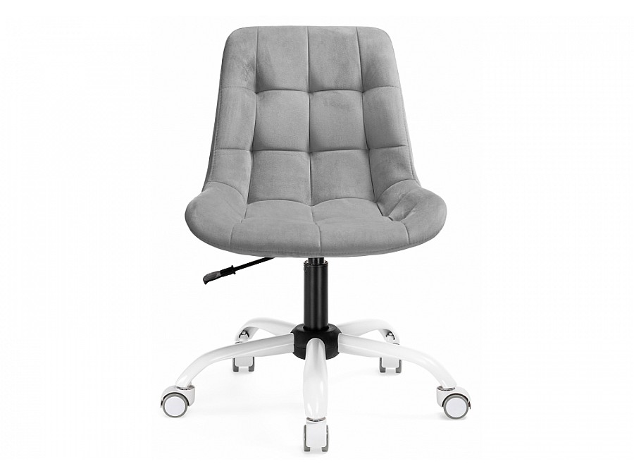 Келми микровелюр светло-серый / белый