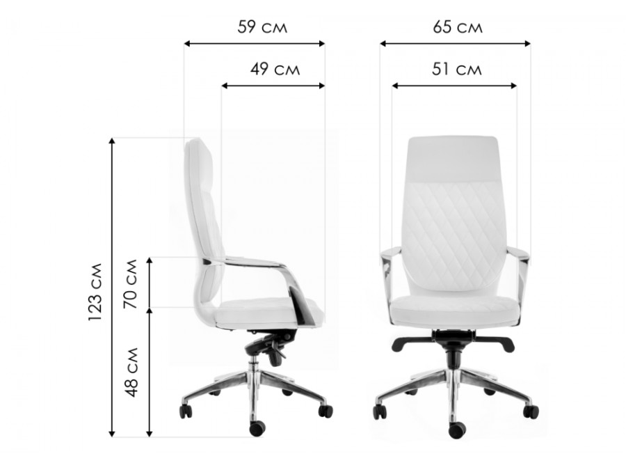Компьютерное кресло Isida white / satin chrome