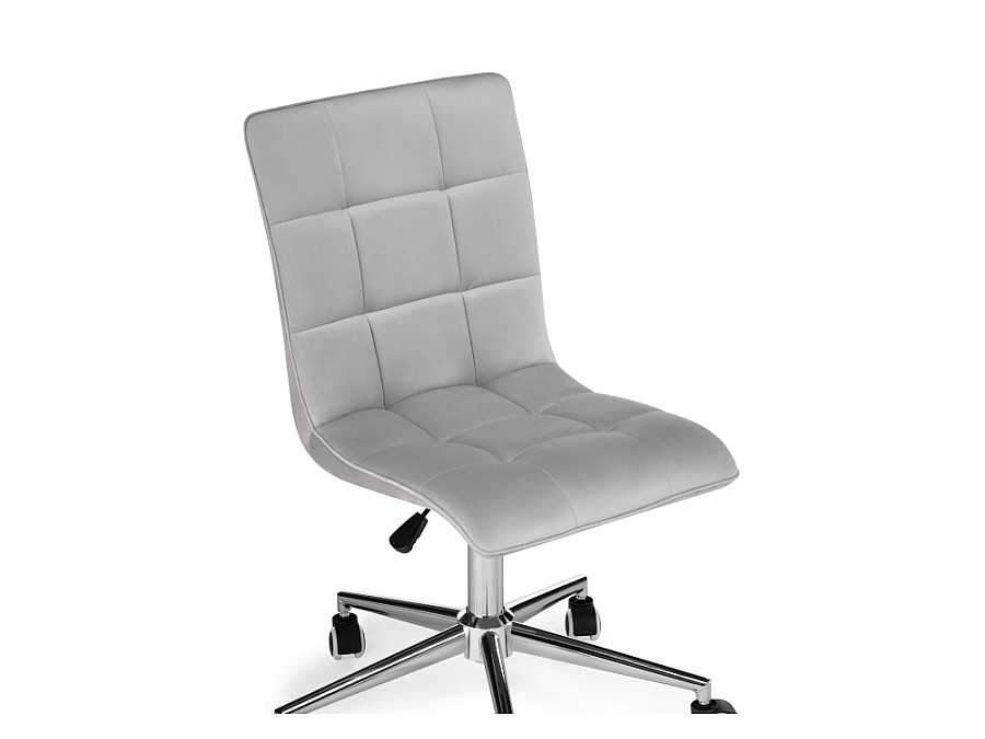 Офисное кресло Квадро светло-серое / хром