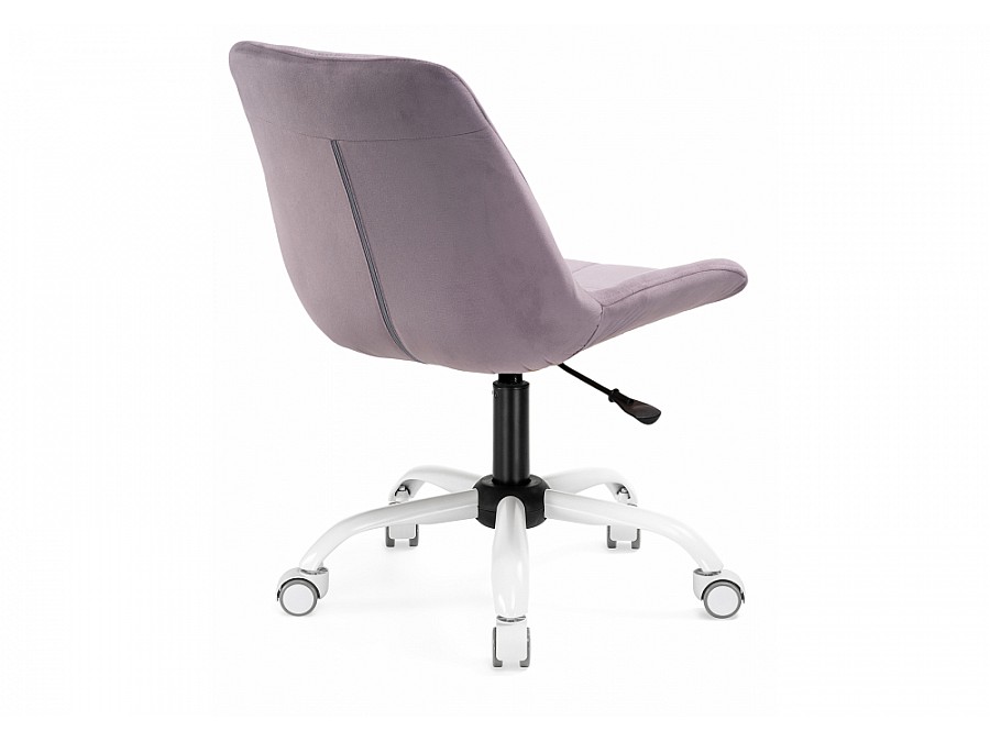 Келми микровелюр светло-лиловый / белый глянец