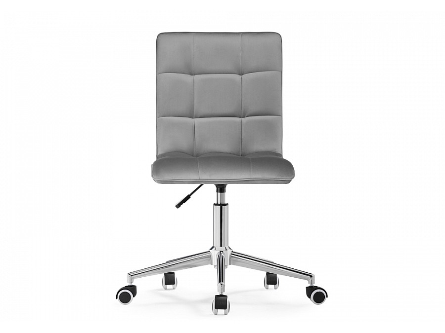 Офисное кресло Квадро темно-серое / хром