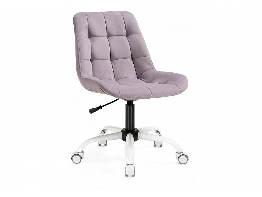 Келми микровелюр светло-лиловый / белый глянец