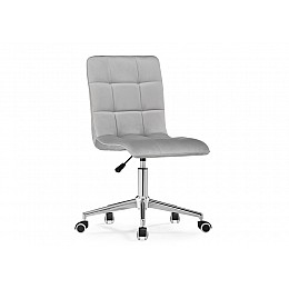 Офисное кресло Квадро светло-серое / хром