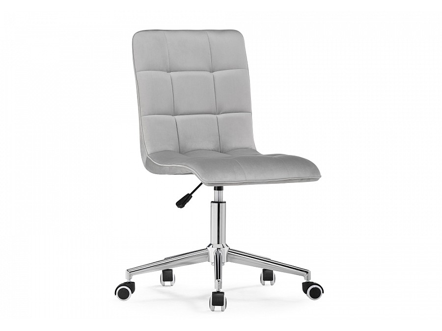 Офисное кресло Квадро светло-серое / хром