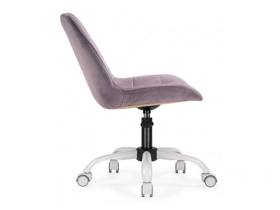 Келми микровелюр светло-лиловый / белый глянец