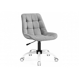 Офисное кресло Келми микровелюр светло-серый / белый