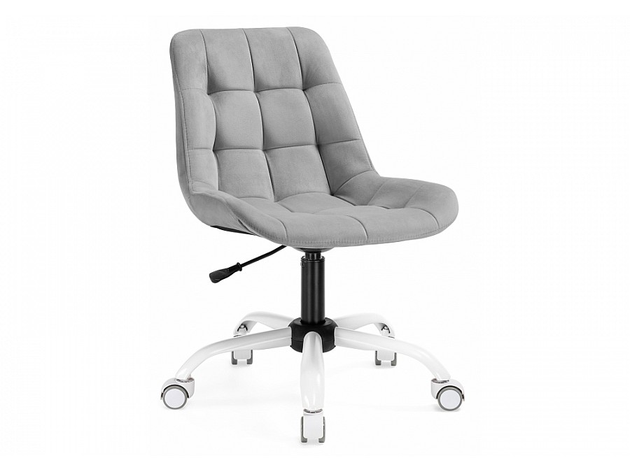 Келми микровелюр светло-серый / белый