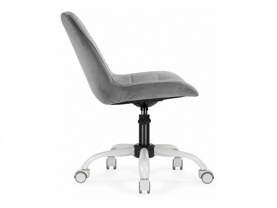 Келми микровелюр светло-серый / белый