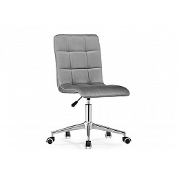 Офисное кресло Квадро темно-серое / хром