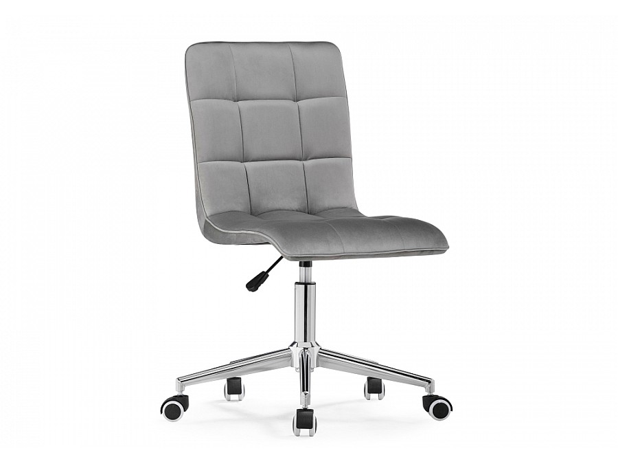 Офисное кресло Квадро темно-серое / хром