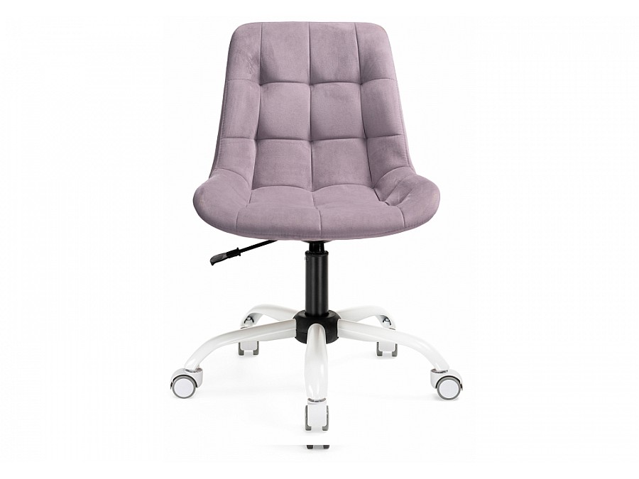 Келми микровелюр светло-лиловый / белый глянец