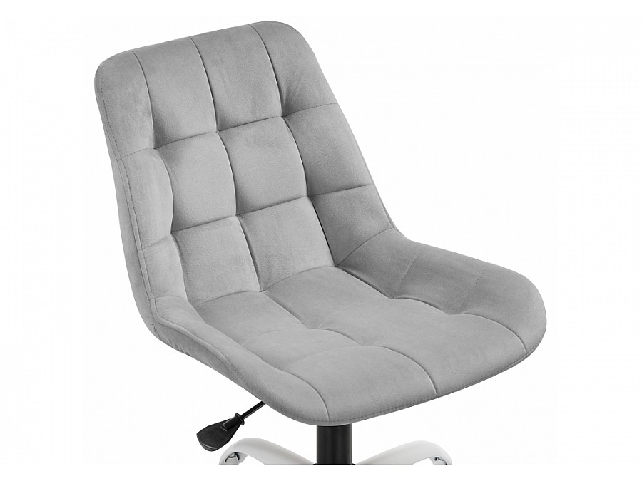 Келми микровелюр светло-серый / белый