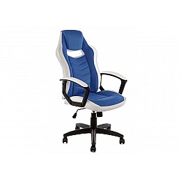 Компьютерное кресло Gamer белое / синее