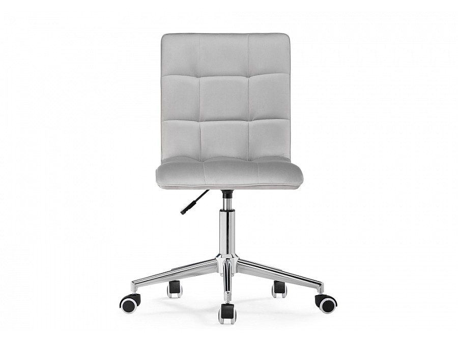 Офисное кресло Квадро светло-серое / хром