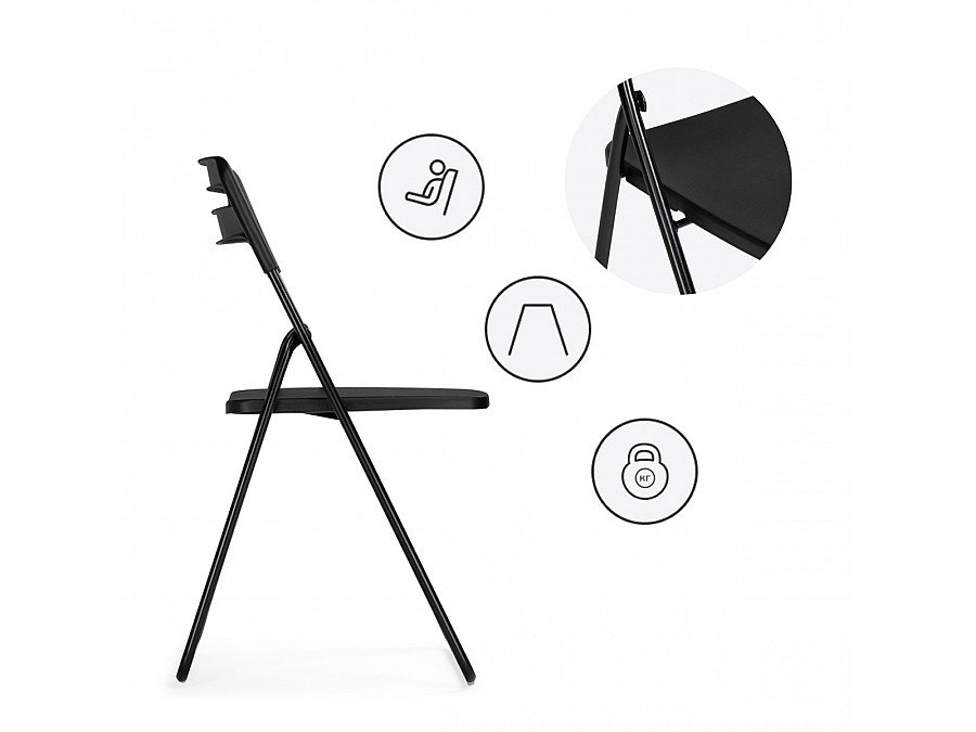 Пластиковый стул Fold складной black