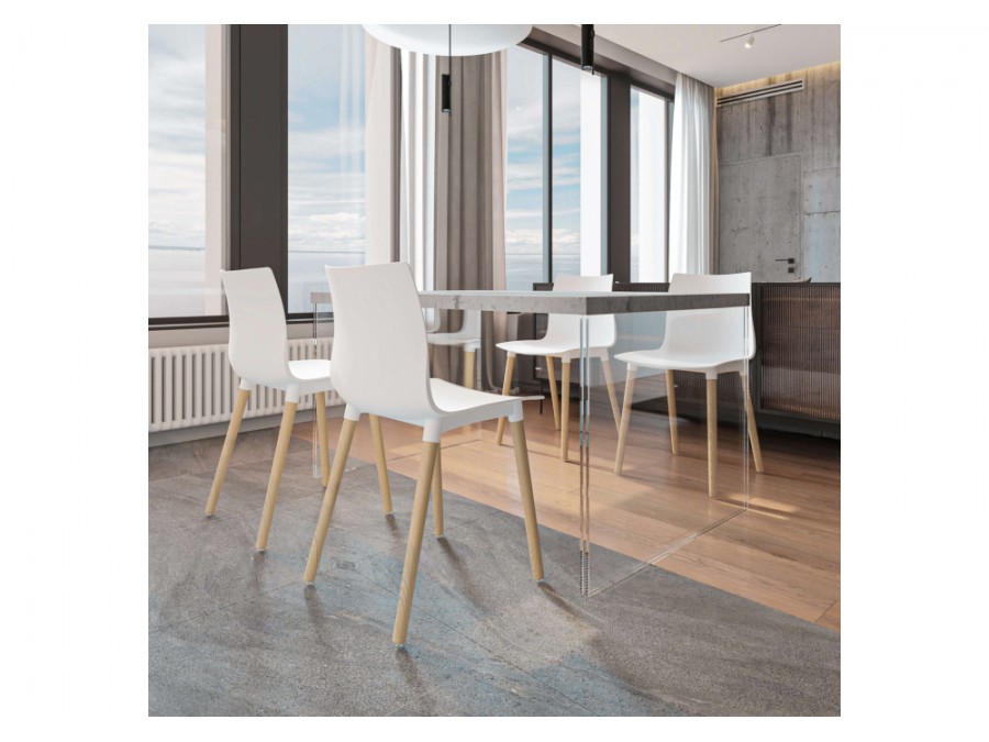 Пластиковый стул Кобе белый