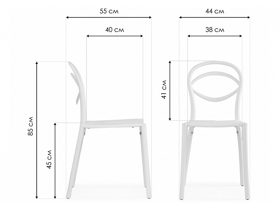 Пластиковый стул Simple white