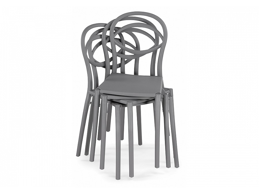 Пластиковый стул Simple gray