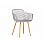 Пластиковый стул Rikon gray / wood
