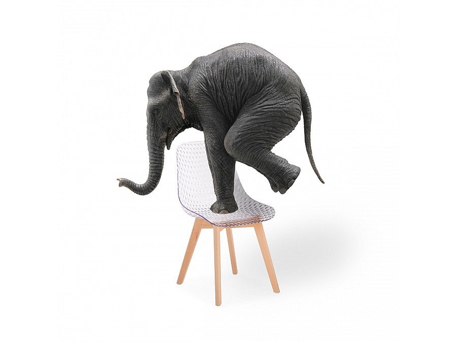 Пластиковый стул Vart clear / wood