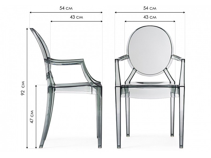 Пластиковый стул Luis gray