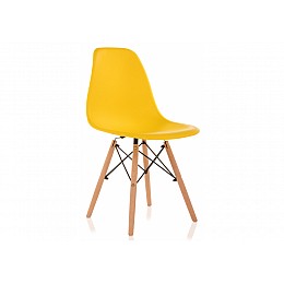 Пластиковый стул Eames PC-015 желтый