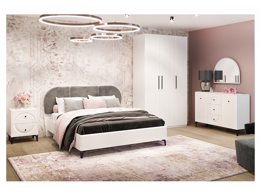 Шкафы Венеция 1260 белый шагрень / белый