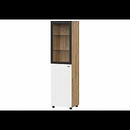 Шкафы Эдолина дуб золотой / черный / белый матовый