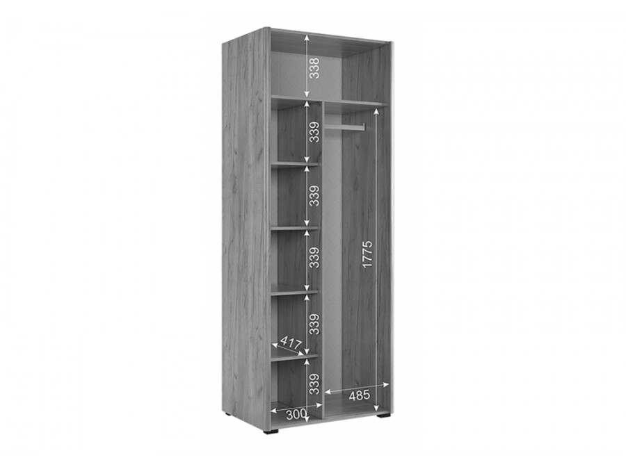 Адам двухдверныйдуб крафт золотой / графит