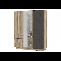 Шкаф Диамо ШК 01 софт графит / дуб каньон