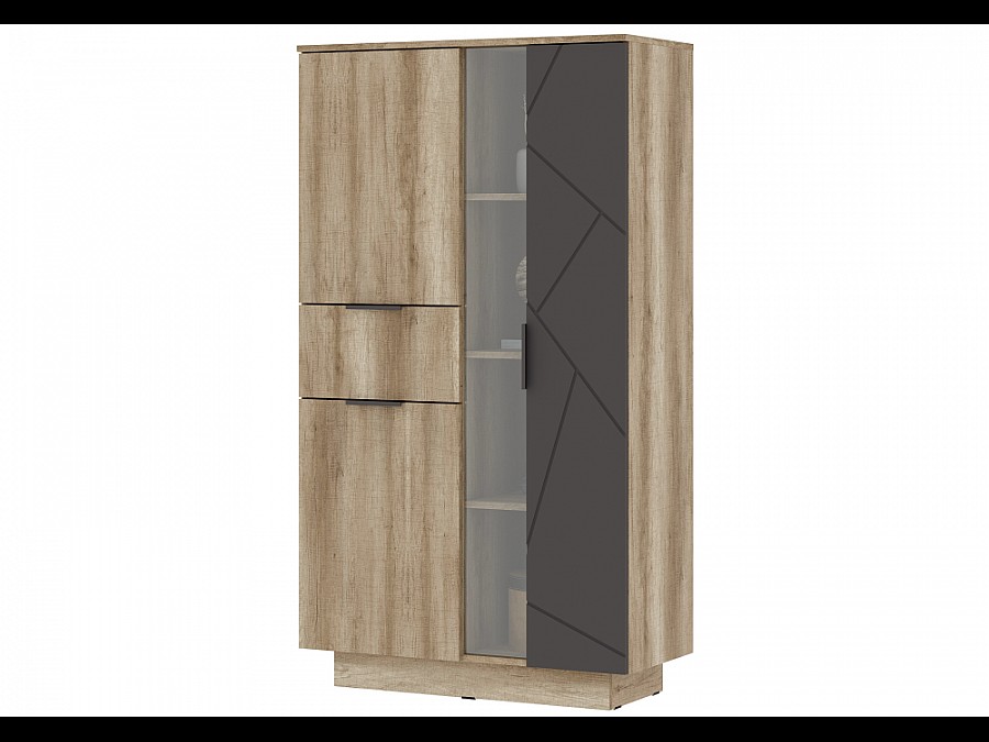 Шкафы Диамо ШК 02 софт графит / дуб каньон