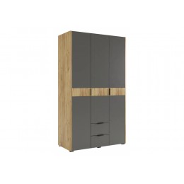 Шкаф Адам трехдверный дуб крафт золотой / графит