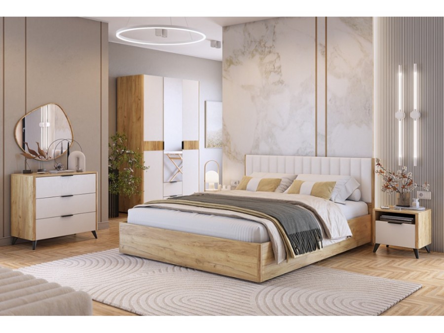 Адам двухдверныйдуб крафт золотой / белое дерево