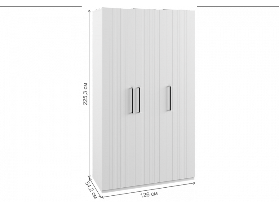 Шкафы Венеция 1260 белый шагрень / белый