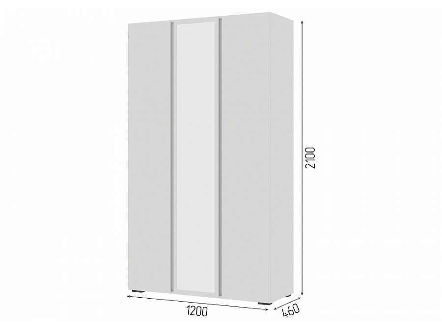Шкаф Элла ШК 02 белый / белый