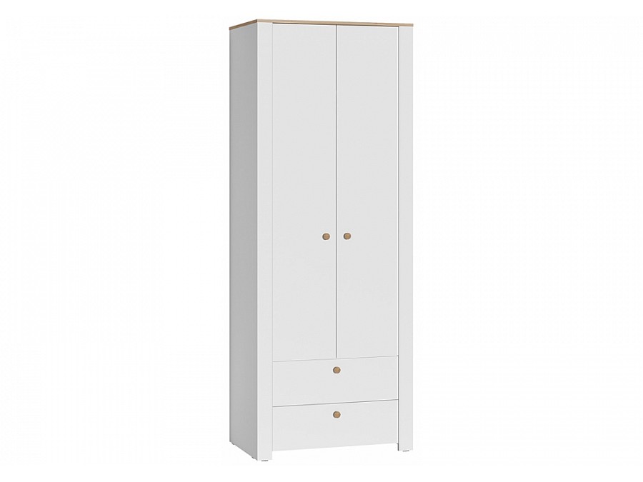 Шкафы Джастин 13.339 белый PE шагрень / дуб белый exclusive OW D4430