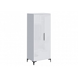 Шкаф Иадама двухстворчатый белый / белый глянец