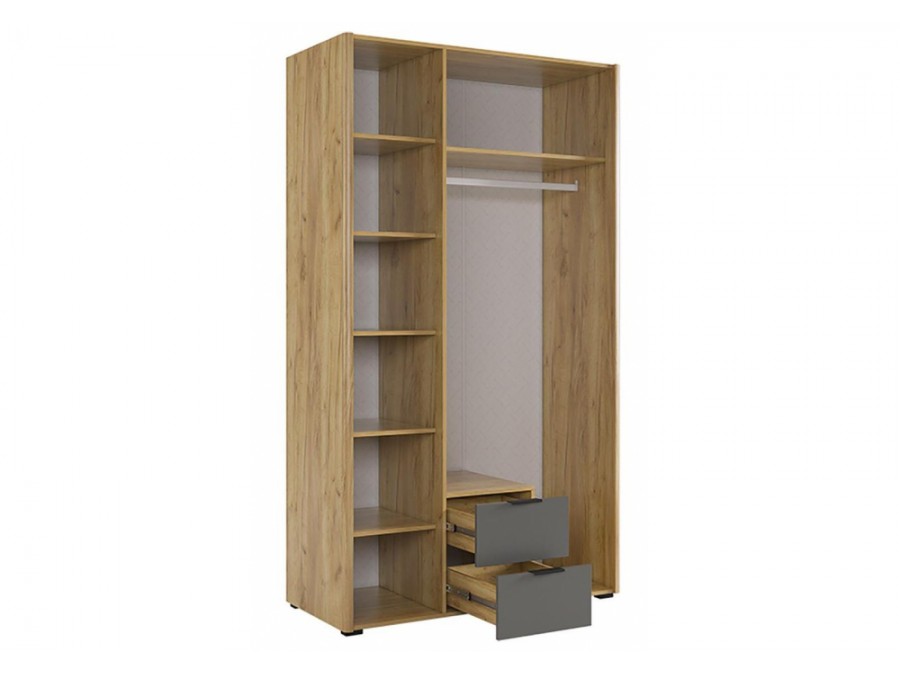 Адам трехдверный дуб крафт золотой / графит