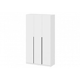 Шкаф Даиго трехстворчатый белый текстурный