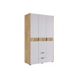 Шкаф Адам  трехдверный дуб крафт золотой / белое дерево