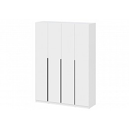 Шкаф Даиго четырехстворчатый белый текстурный