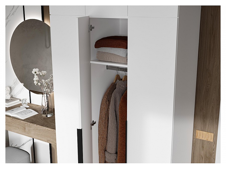 Шкафы Широн 1200 белый / белый с антресолью