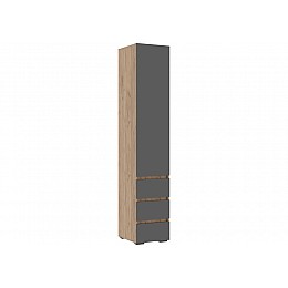 Шкафы Элла ПН 03 серый графит / дуб крафт золото