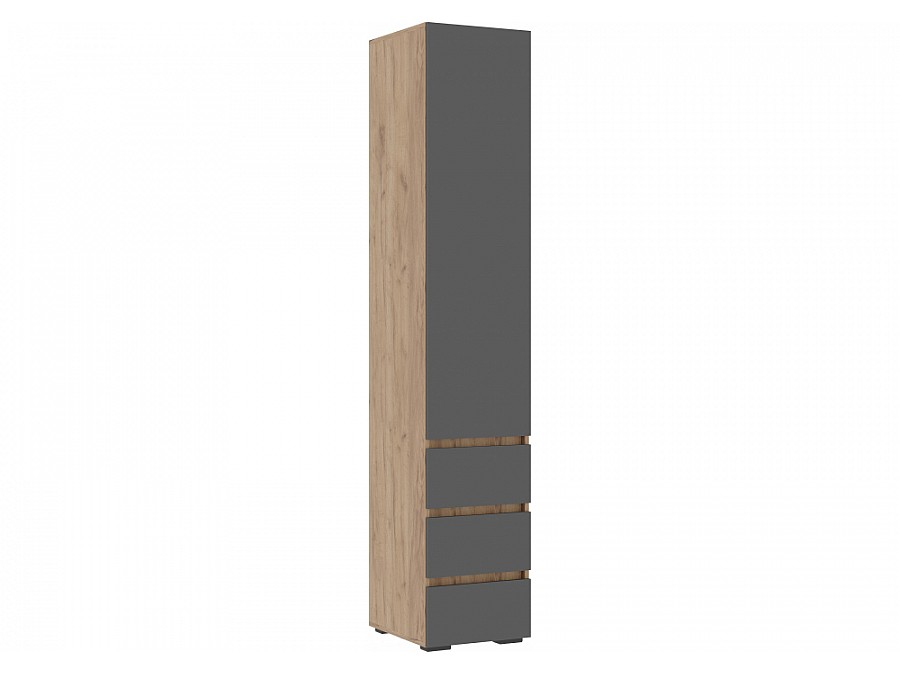 Шкафы Элла ПН 03 серый графит / дуб крафт золото