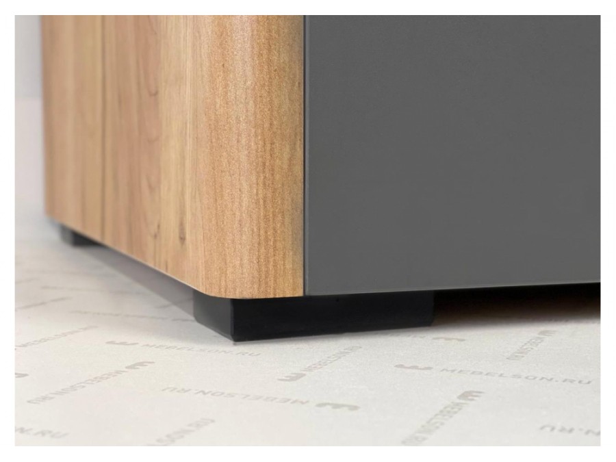 Адам трехдверный с зеркалом дуб крафт золотой / графит