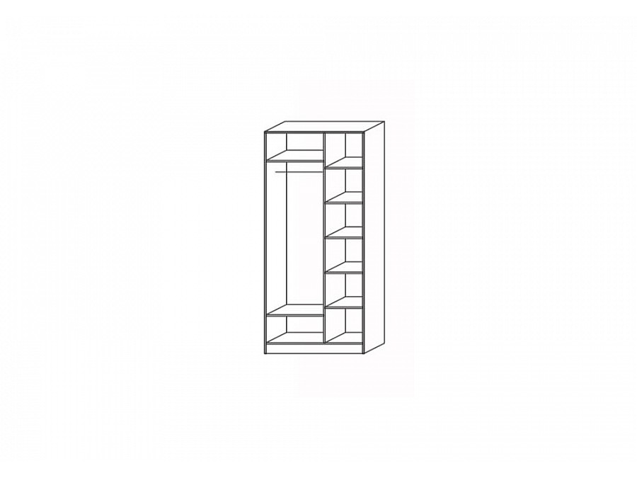 Шкафы Венеция 1260 белый шагрень / белый