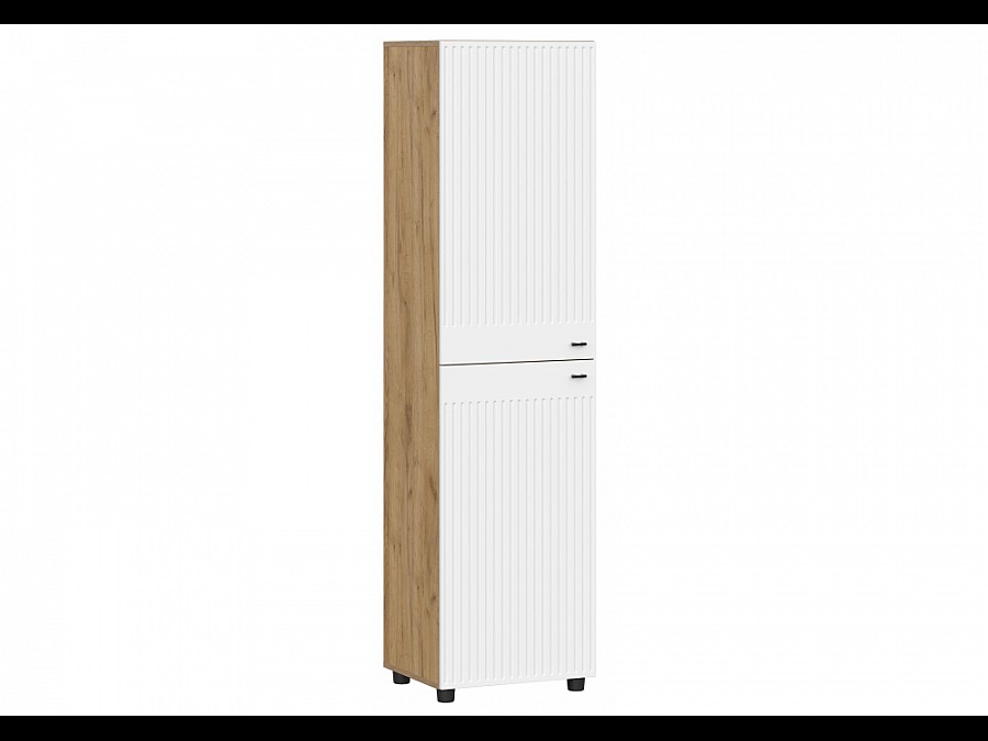 Шкафы Эдолина двухдверный дуб золотой / белый матовый