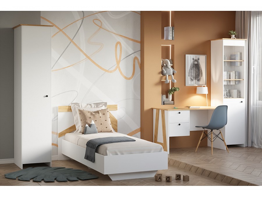 Шкафы Теодора белый / крафт золотой