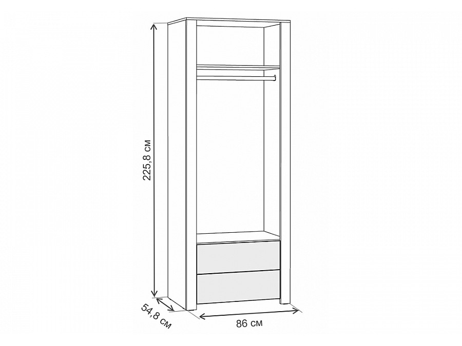 Шкафы Джастин 13.339 белый PE шагрень / дуб белый exclusive OW D4430
