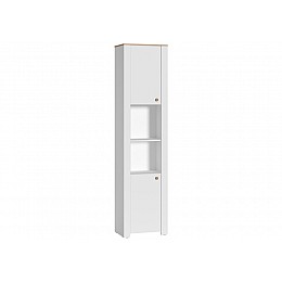 Стеллаж Джастин 16.306 белый PE шагрень / дуб белый exclusive OW D4430